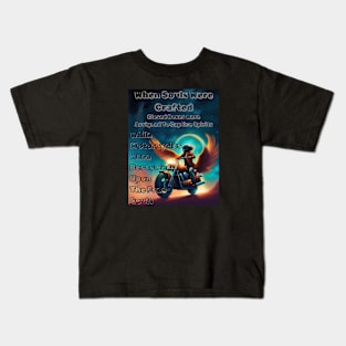 When Souls Were Crafted Motorcycles Bestowed Upon The Free Souls 6 Kids T-Shirt